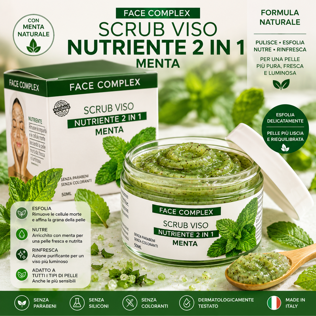 SCRUB FACE COMPLEX VISO | MENTA