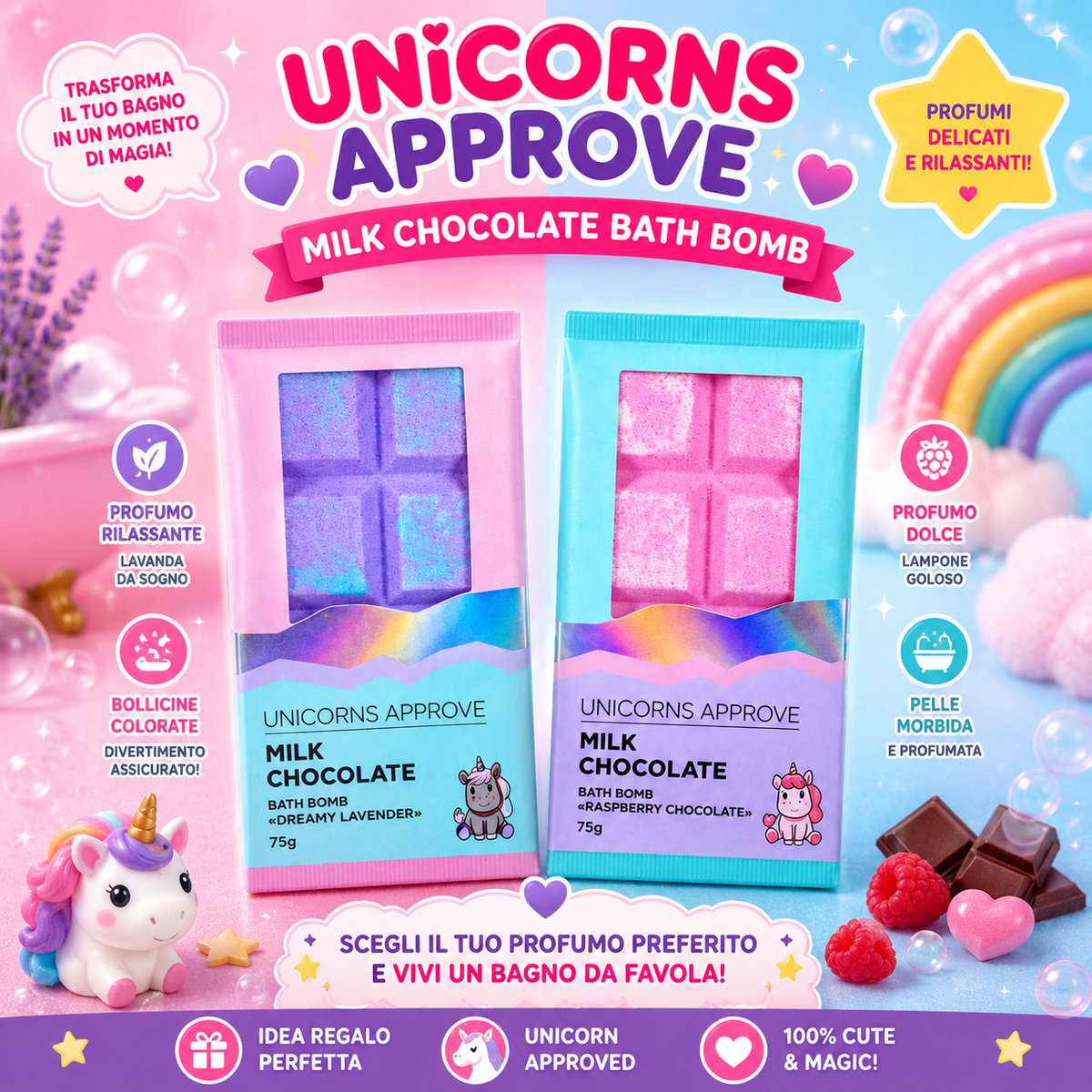 UNICORNS APPROVE | Bomba da bagno tavoletta cioccolato 🍫