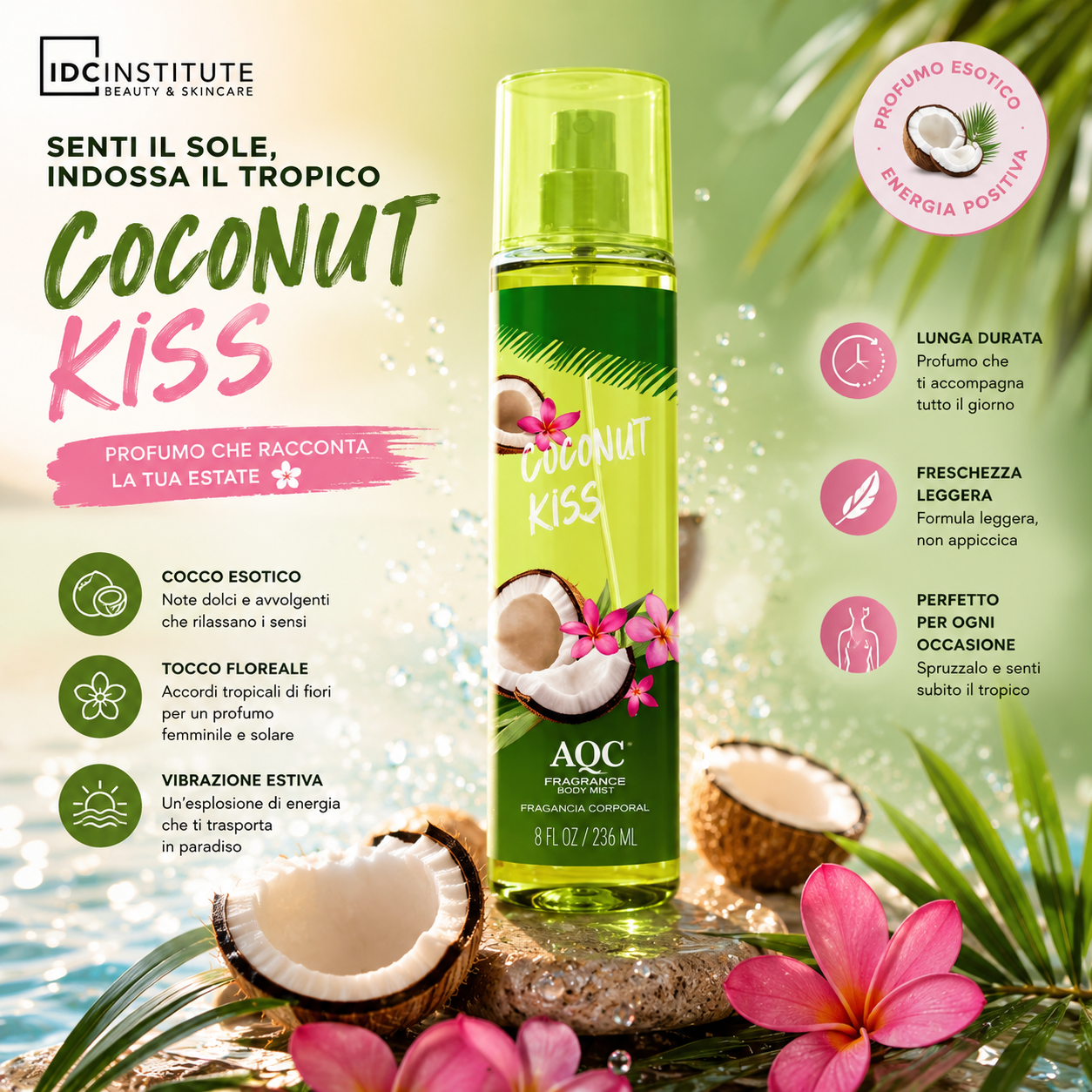 IDC Institute Coconut Kiss ACQUA CORPO  al Cocco