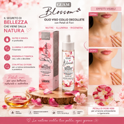 GUAM Blossom Olio Viso Collo Décolleté con Petali di Fiori 30ml – Olio Nutriente Illuminante Rigenerante