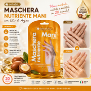 Setablu Maschera Nutriente Mani Olio di Argan 1 Paio – Guanti Idratanti Riparatori