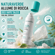 Naturaverde Allume di Rocca Deo Vapo Talco Deodorante Spray Naturale 100 ml