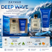 Zaymar Deep Wave Uomo Eau de Parfum 100ml + Doccia Schiuma 150ml | Fragranza Acquatica Ispirata ad Acqua di Giò