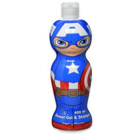 Captain America Shower Gel & Shampoo 400 ml Fragranza Fresh Hero Kids