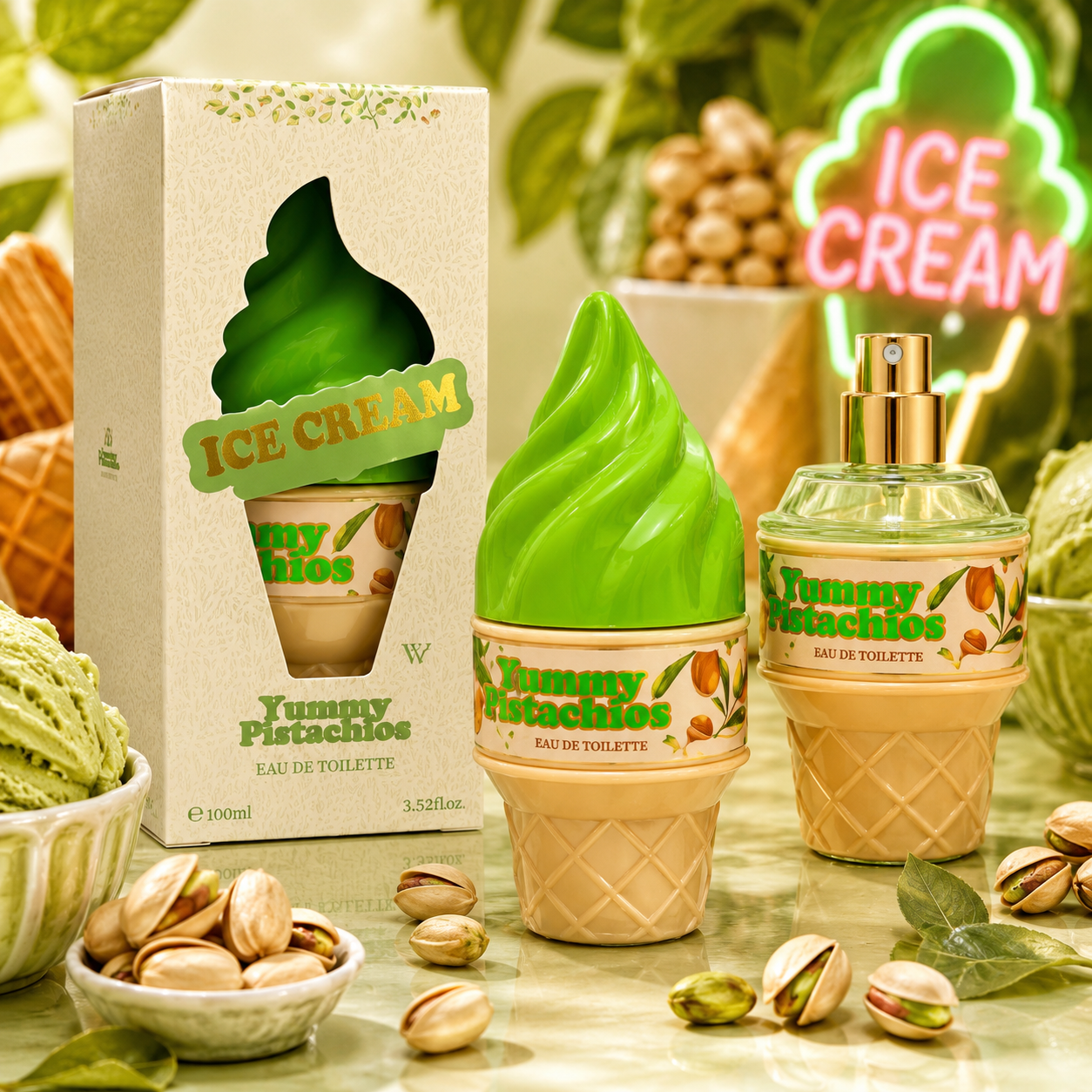 Profumo Ice Cream Yummy Pistachios Eau de Toilette 100ml Donna Pistacchio Gourmand
