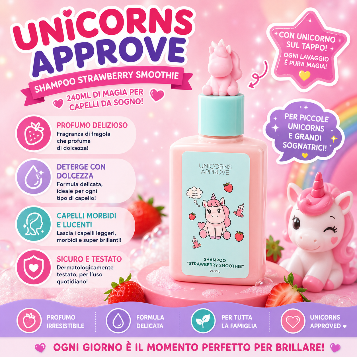 UNICORNS APPROVE | Hair conditioner fragola 🍓