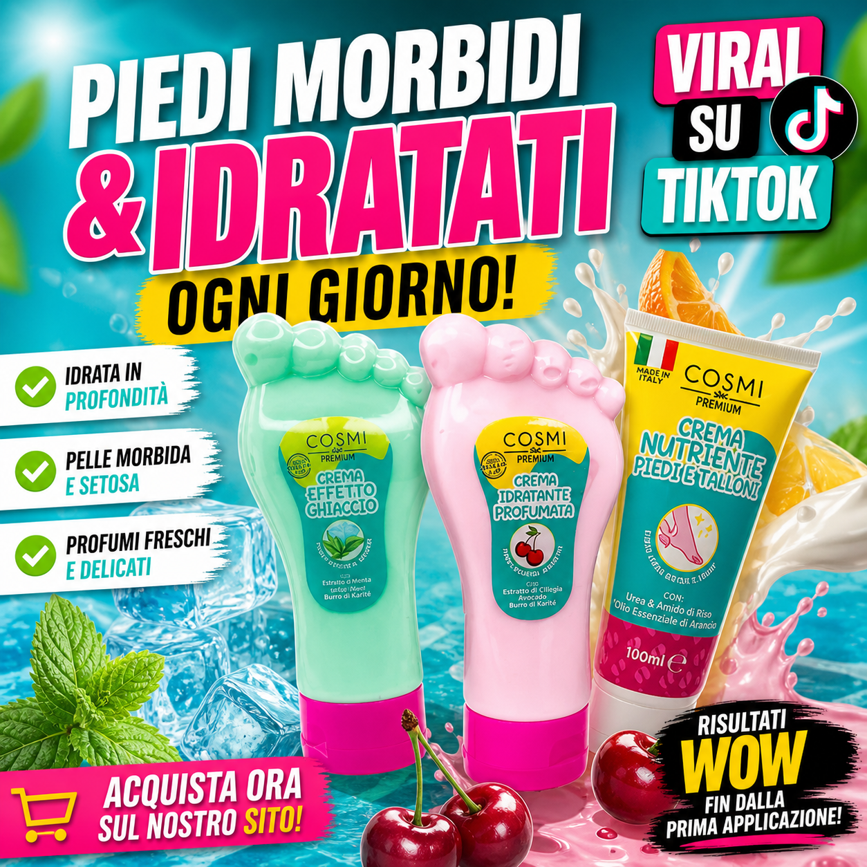 🦶 CREME PIEDI (EFFETTO GHIACCIO / IDRATANTE / NUTRIENTE)