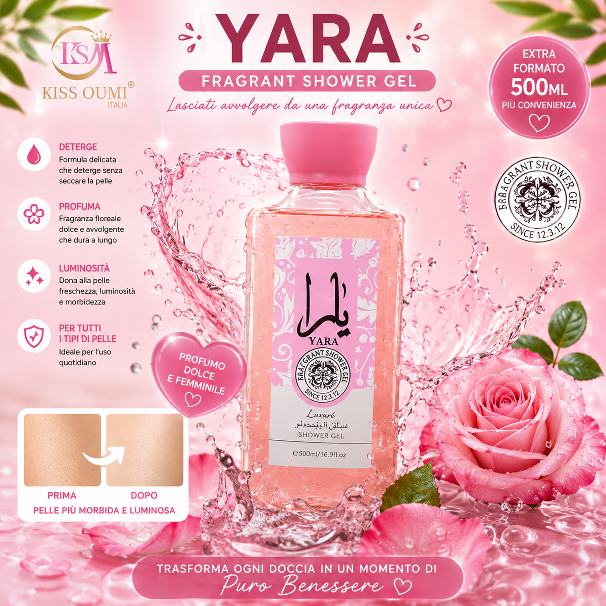 SHOWER GEL YARA 500 ML