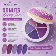 Palette Ombretti Revolution Donuts Berry Jam – 5 Colori Viola e Berry Shimmer