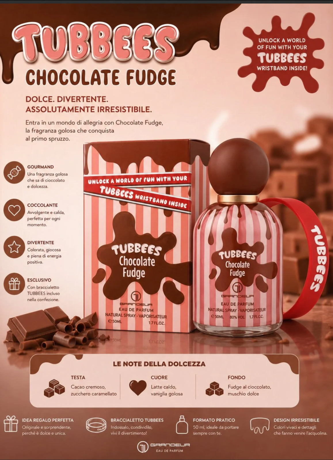 Tubbees Chocolate Fudge Eau de Parfum 50 ml