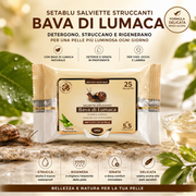 Setablu Salviette Struccanti Bava di Lumaca 25pz Rigeneranti