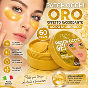 COSMI Premium Patch Occhi Gel Oro 60 Pezzi – Acido Ialuronico Effetto Rassodante e Idratante