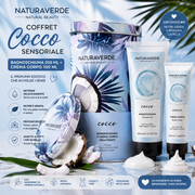 Naturaverde Coffret Cocco Sensoriale Bagnoschiuma 300 ml + Crema Corpo 100 ml Idea Regalo