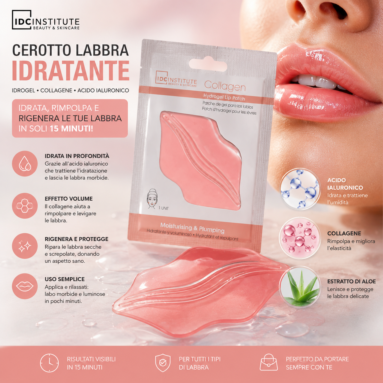 IDC Institute Maschera Labbra Idratante Volume