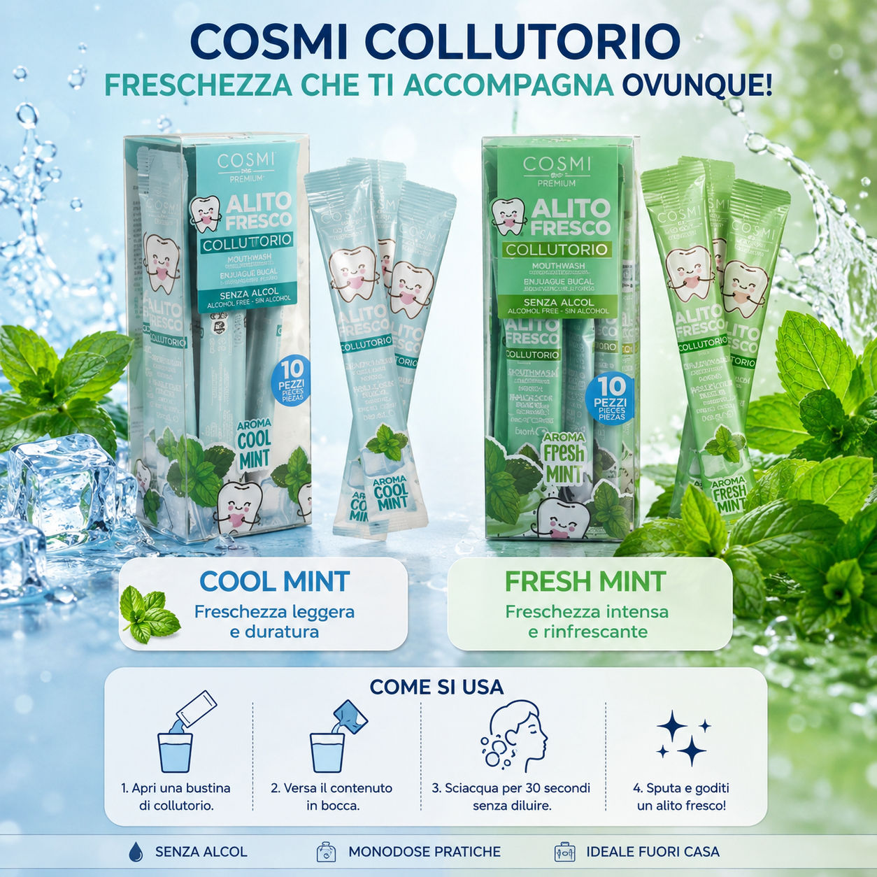 Cosmi Collutorio Rinfrescante – Freschezza Duratura 10bustine