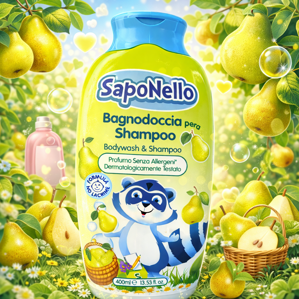 •	Body Wash Pera 400ml – Dermatologicamente Testato