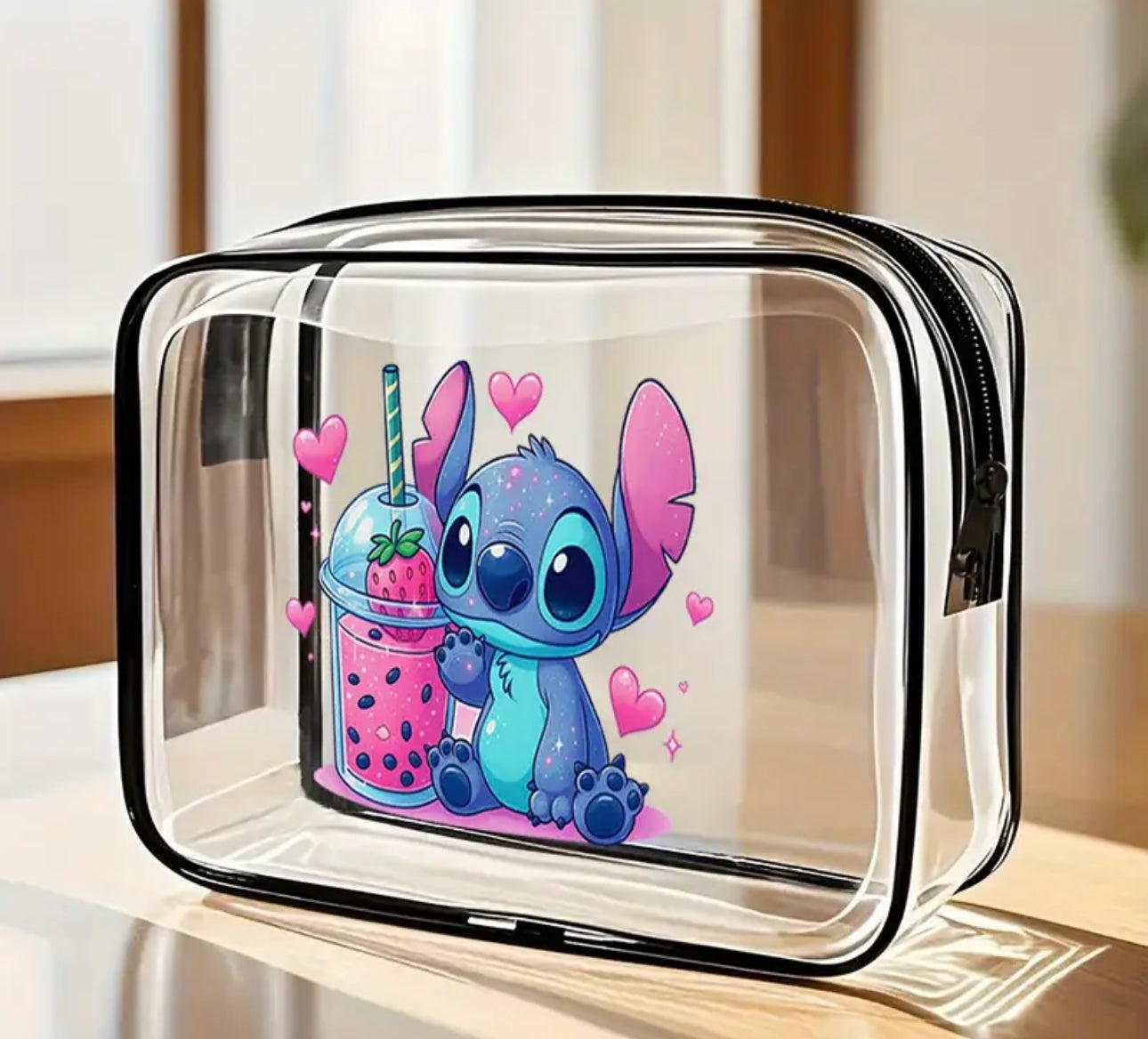 Pochette trasparente stitch