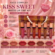Face Complex Kiss Matte Lip Kit – Set 12 Rossetti Liquidi Matte ad Alta Tenuta
