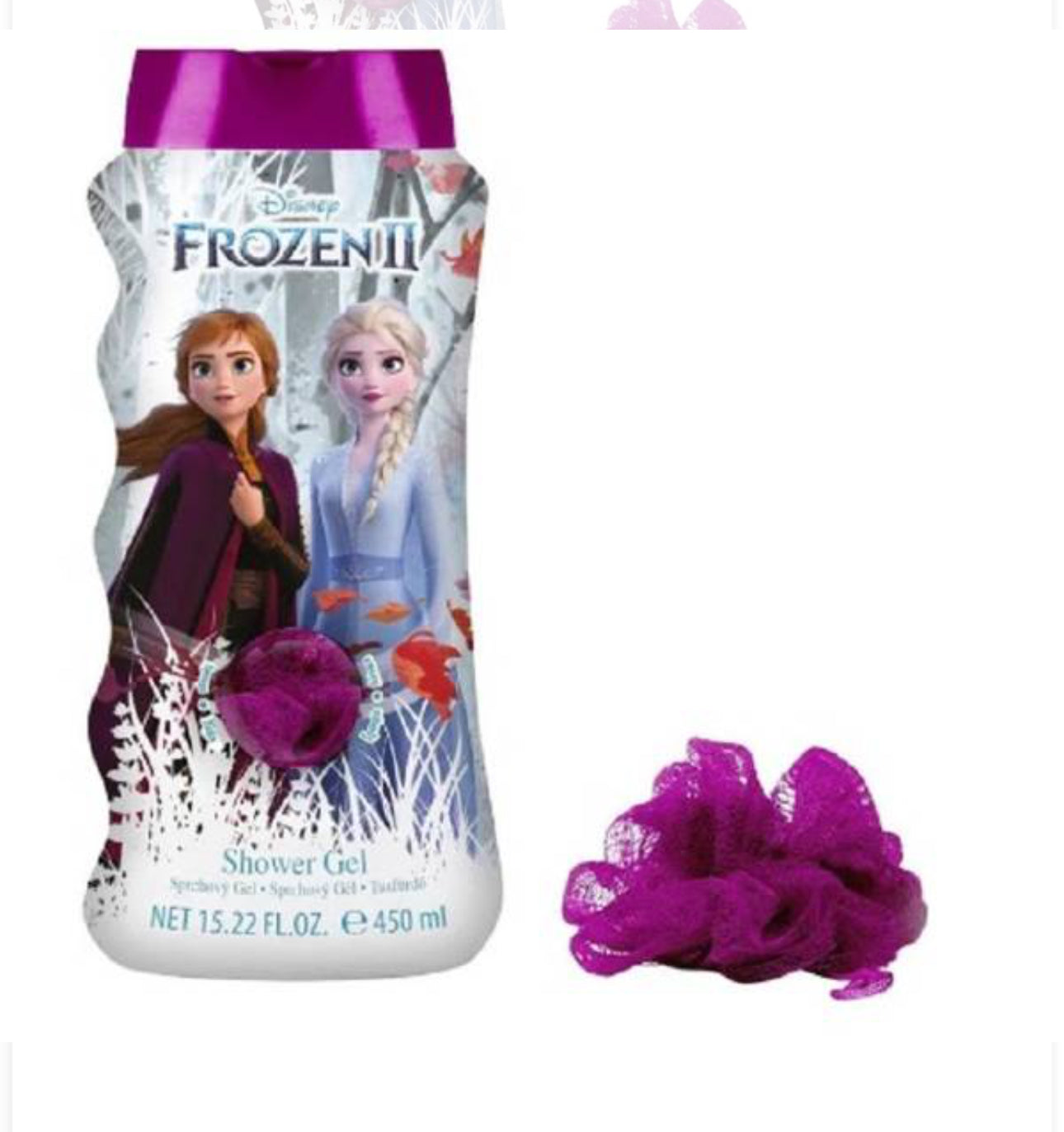 Frozen II Shower Gel 450 ml con Spugna Fragranza Delicata Kids