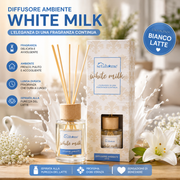 Seta Home White Milk Diffusore Ambiente 125ml – Fragranza Equivalenza Bianco Latte
