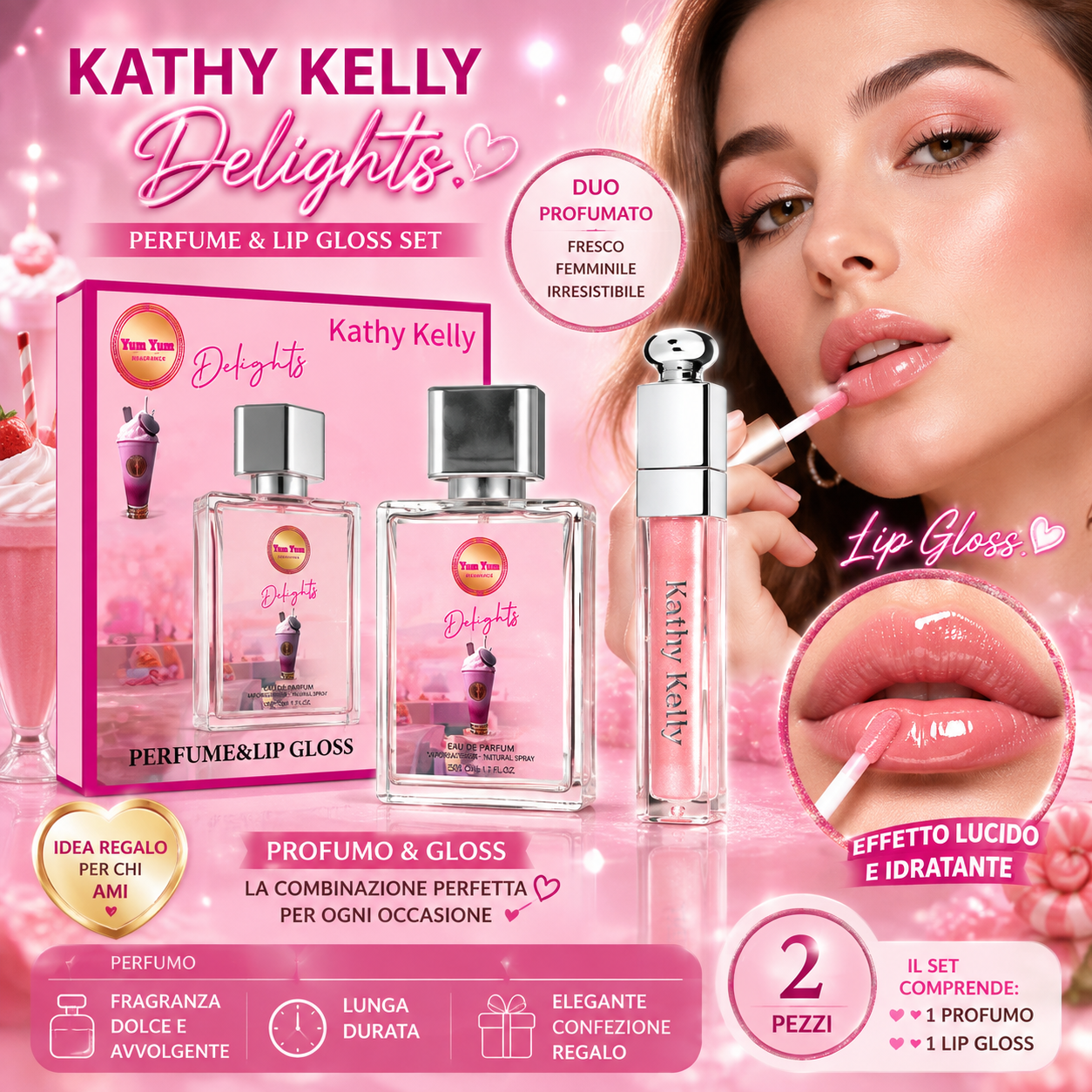 Kathy Kelly Delights – Set Profumo + Lip Gloss