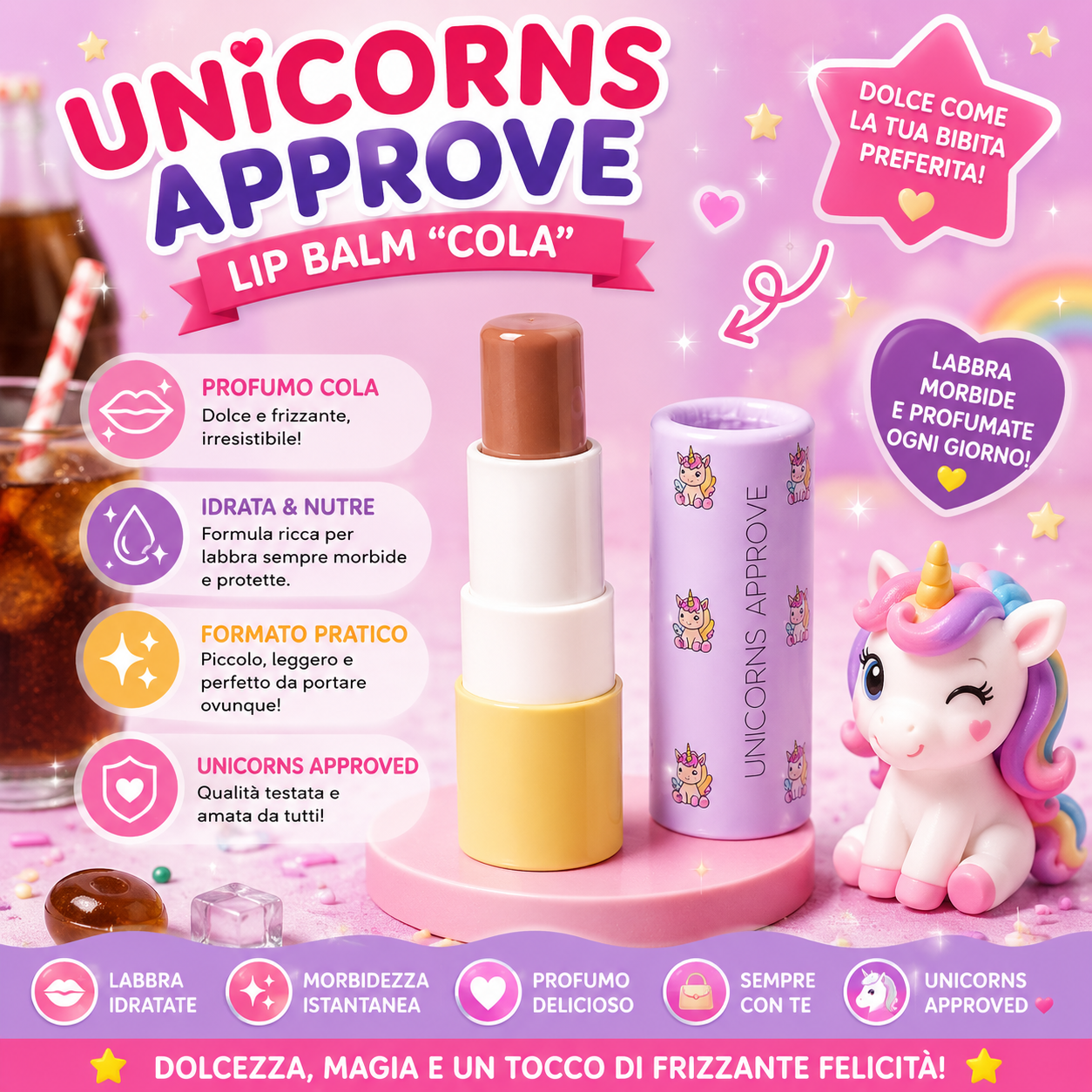 UNICORNS APPROVE | Lip Balm Cola
