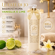 Bagnoschiuma Vaniglia e Lime 800ml con Dosatore – Le Fate di Jo