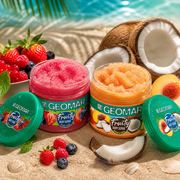 GEOMAR Fruity Body Scrub Esfoliante Corpo Cocco, Pesca & Frutti Rossi 300g