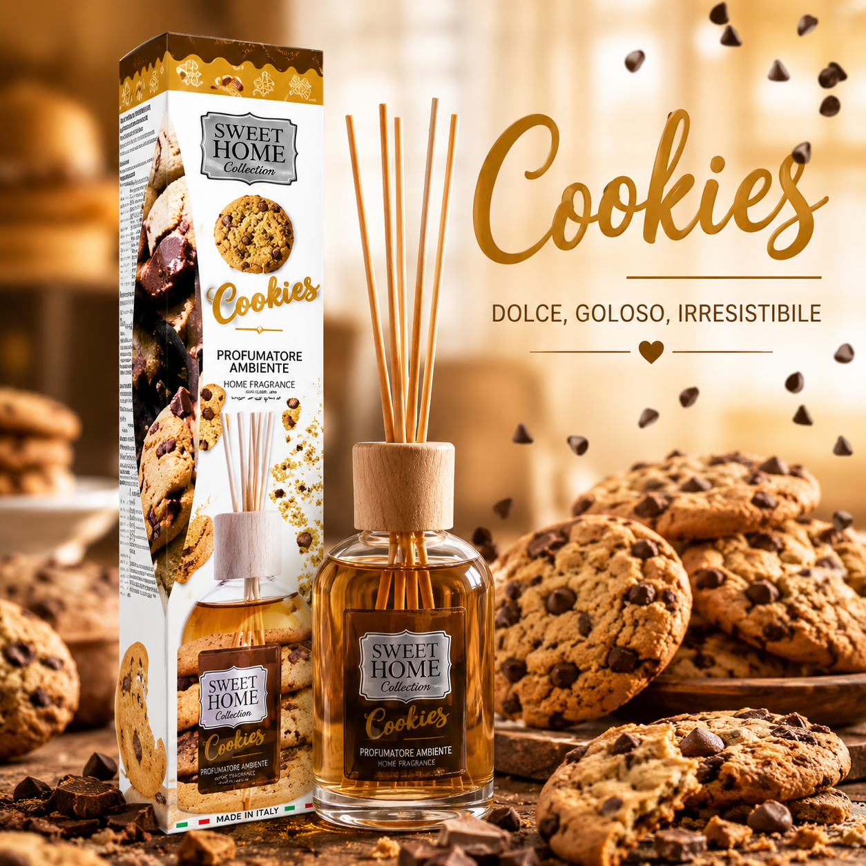 Sweet Home Profumatore Ambiente Bastoncini Cookies 100 ml