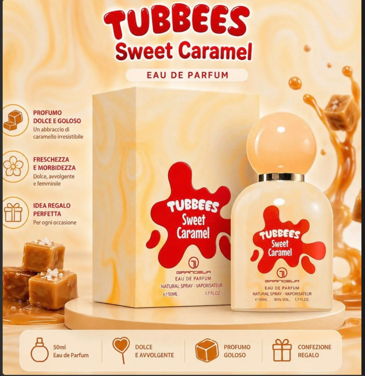 Tubbees Sweet Caramel Eau de Parfum 50 ml