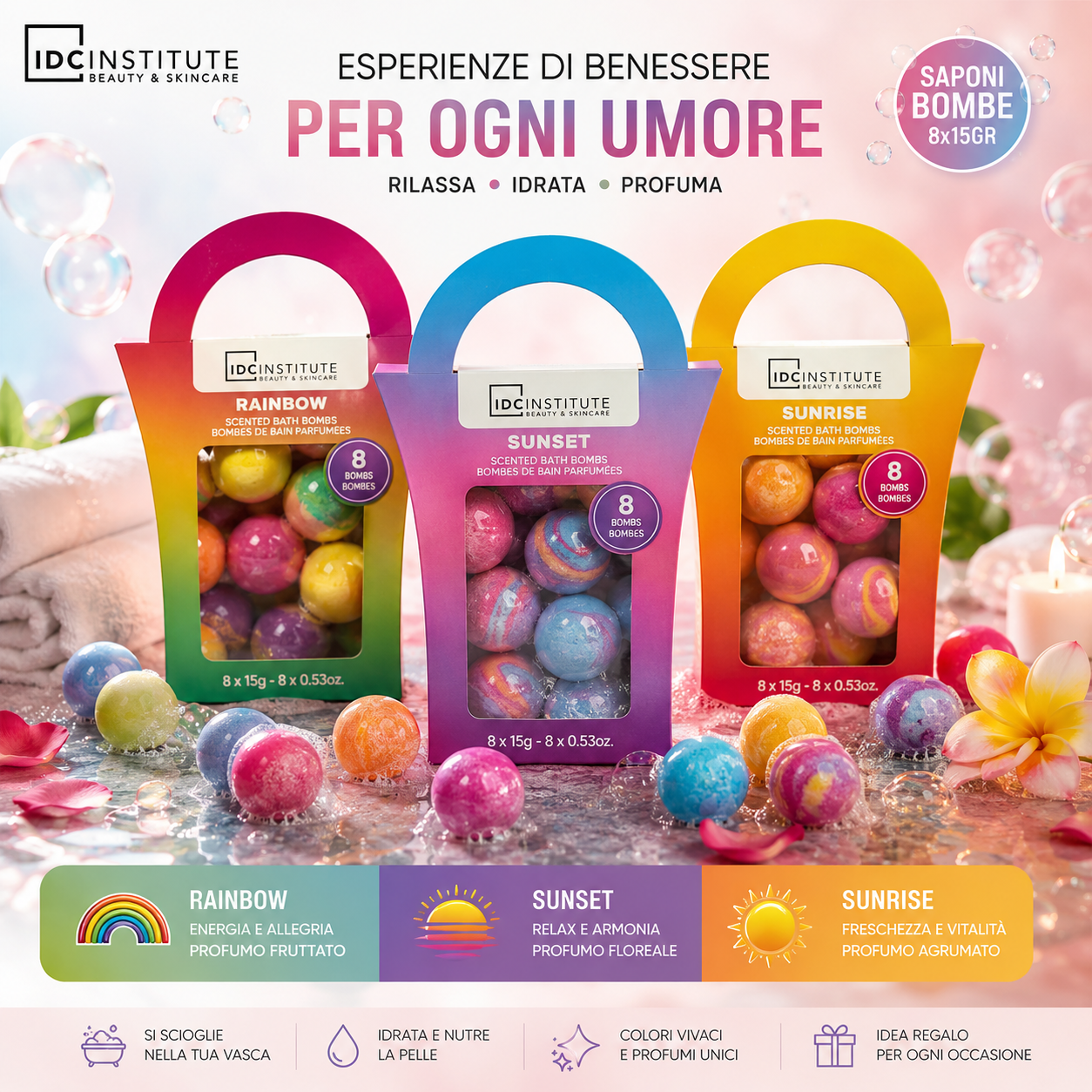 IDC Institute Set Benessere Relax Multicolor casuale