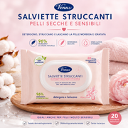 Venus Salviette Struccanti Pelle Secca e Sensibile 20pz