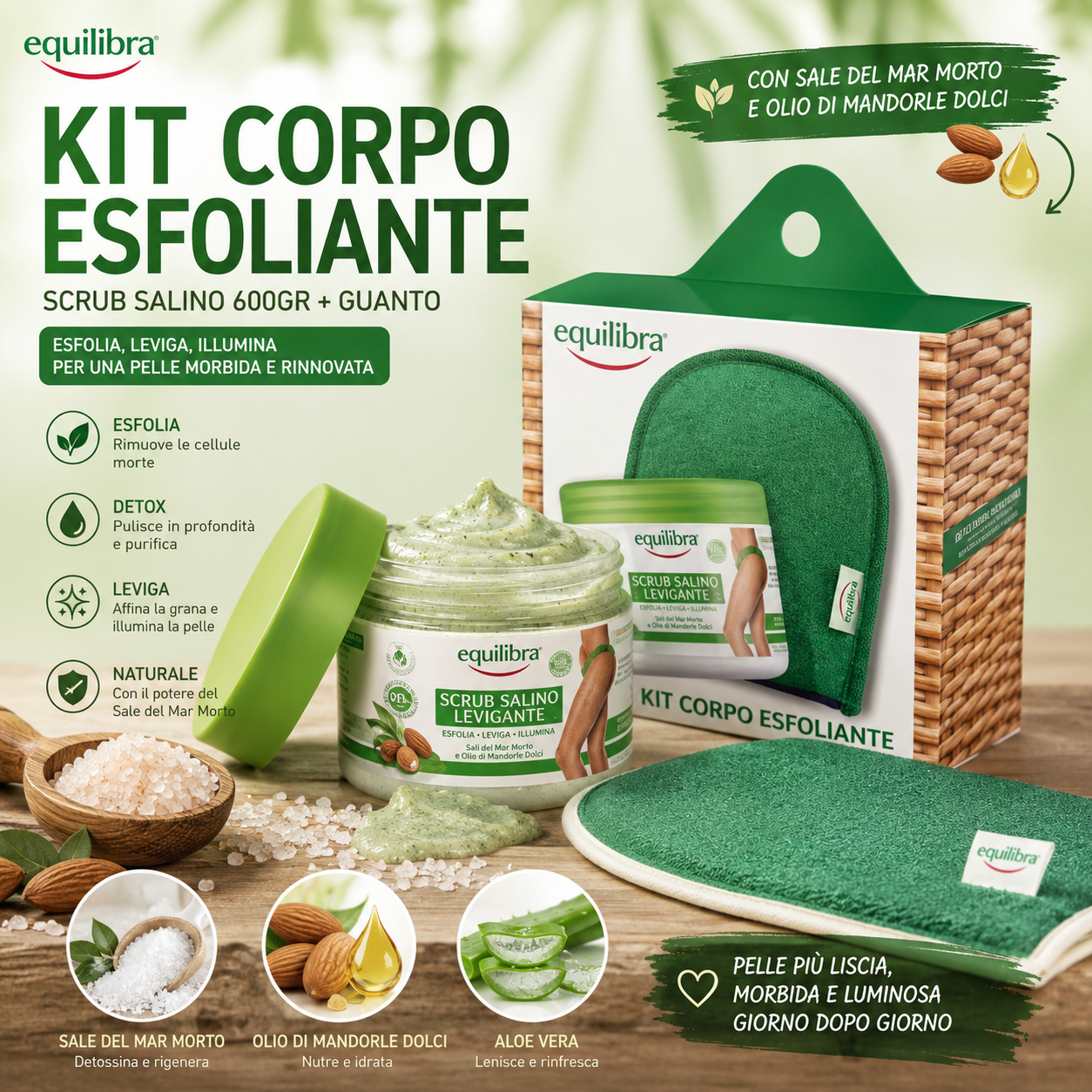 . Kit Corpo Esfoliante Beauty Set Regalo Corpo Idratante e Profumato