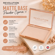 Cipria Compatta Revolution Matte Base Powder – Effetto Opaco Naturale a Lunga Tenuta