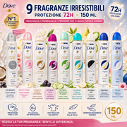 Dove Deo Spray Assortiti 9 Fragranze Deodorante Spray 72h 150 ml