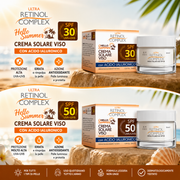 Retinol Complex Crema Solare Viso SPF 30/50 con Acido Ialuronico 50ml