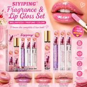 Siyiping Fragrance & Lip Gloss Set Yum Yum – Kit 4 Pezzi