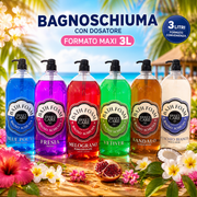 Bagnoschiuma 3 Litri con Dosatore 🚿✨ Bagno Doccia Maxi Profumato Formato Convenienza