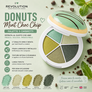 Palette Ombretti Revolution Donuts Mint Choc Chip – 5 Colori Verde Menta Luminosi