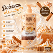 Tulipán Negro Dolcezza che Nutre – Latte Corpo Vaniglia e Cannella