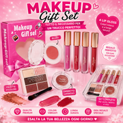Makeup Gift Set – Kit Trucco 7 Pezzi con Lip Gloss, Ombretti e Blush