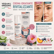 Vegan & Organic Crema Idratante Rivitalizzante 50ml – Crema Viso Idratante Illuminante