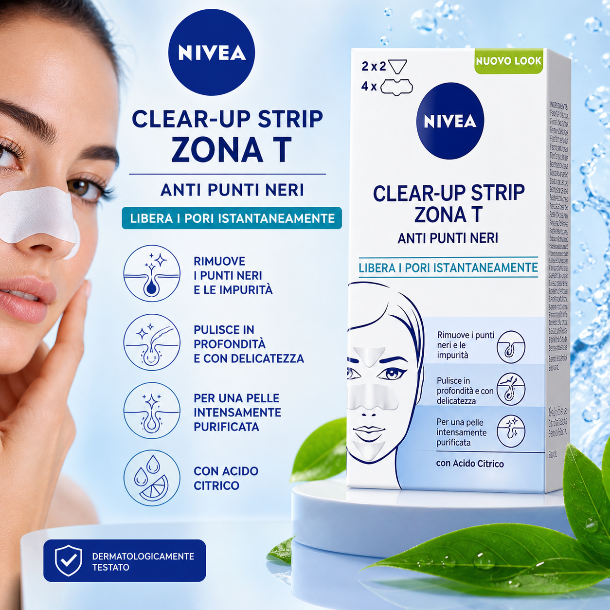 Strisce Punti Neri Nivea Zona T ✨ Pulizia Profonda Anti Impurità Pelle Liscia