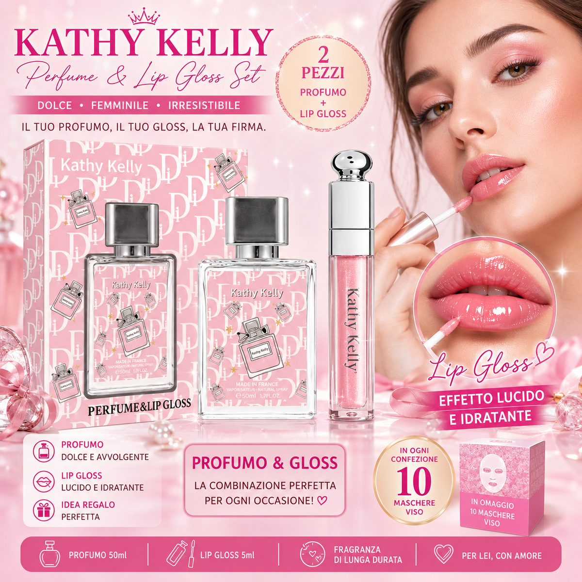 Kathy Kelly – Set Profumo 35 ml + Lip Gloss