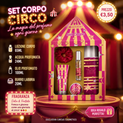 Setablu Set Corpo Circo Donna – Lozione Corpo e Mani 65ml + Acqua Profumata 24ml + Olio Profumato 100ml + Burro Labbra 20ml