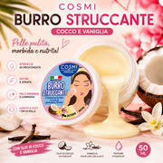 Burro Struccante Cosmi Cocco e Vaniglia Pelle Morbida e Idratata