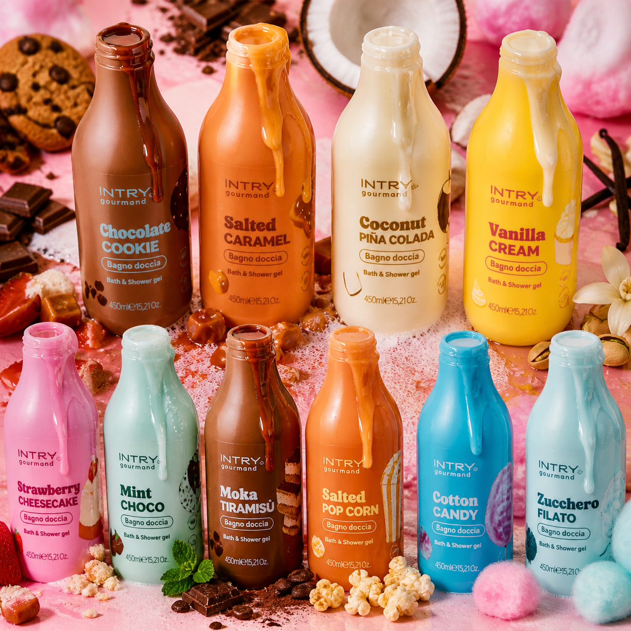 👉 Bagnoschiuma Profumati Gourmand – Bagno Doccia Idratante Dolce e Cremoso per Tutti i Tipi di Pelle