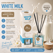 Looan Perfumes White Milk Diffusore 100ml – Profumo Ambiente Elegante Latte Bianco