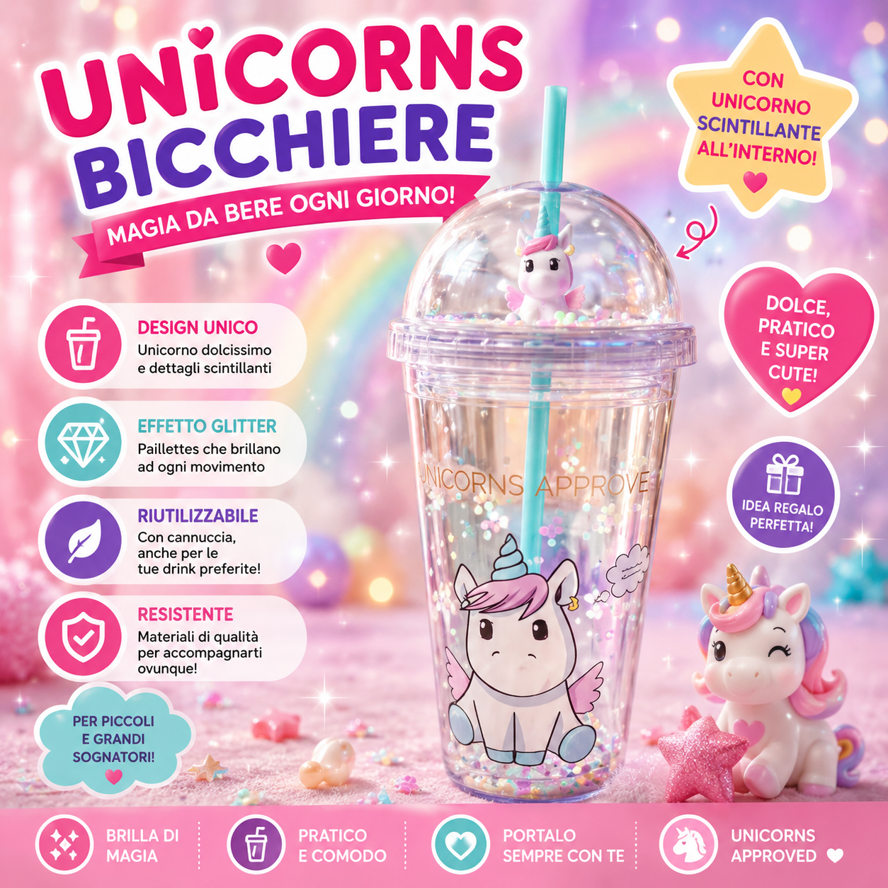 UNICORNS APPROVE |  Bicchiere