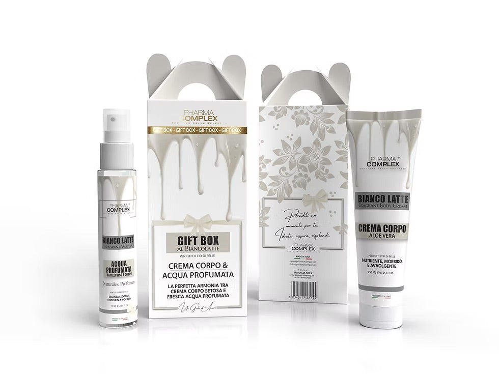 Gift Box Pharma Complex - acqua corpo 75 ml + crema corpo 250 ml // Bianco Latte
